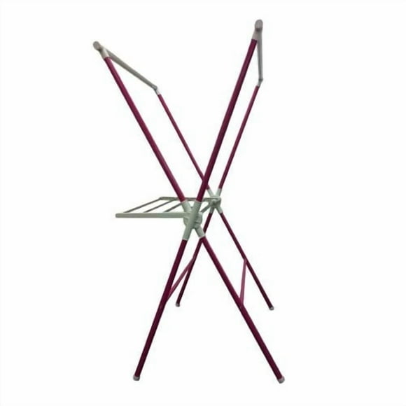 Tendedero plegable ajustable de 51 pulgadas de altura, rosa