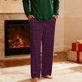 thumbnail image 4 of qolati Plaid Pajama Pants Men Soft Mens Pajama Bottoms Sleepwear Unisex Women Drawstring Sleep Lounge Pjs Pants with PocketsMulticolorM, 4 of 9