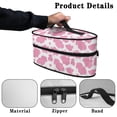 thumbnail image 5 of HELLHERO Pink Cow Pattern Protective Travel Steamer Storage Bag Lightweight Organizer with Smooth Zipper Portable Iron Case, Bag Only, 5 of 6