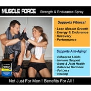 Three Pack - Body Building Supplement Muscle Force Max Strength & Endurance Drops 175mg of Proprietary Growth Formula, Muscle Building and Recovery