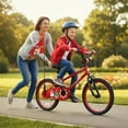 thumbnail image 2 of Costway 18" Kids Bicycle with Training Wheels, Handbrake & Coaster Brake, Flag & Music, 2 of 10