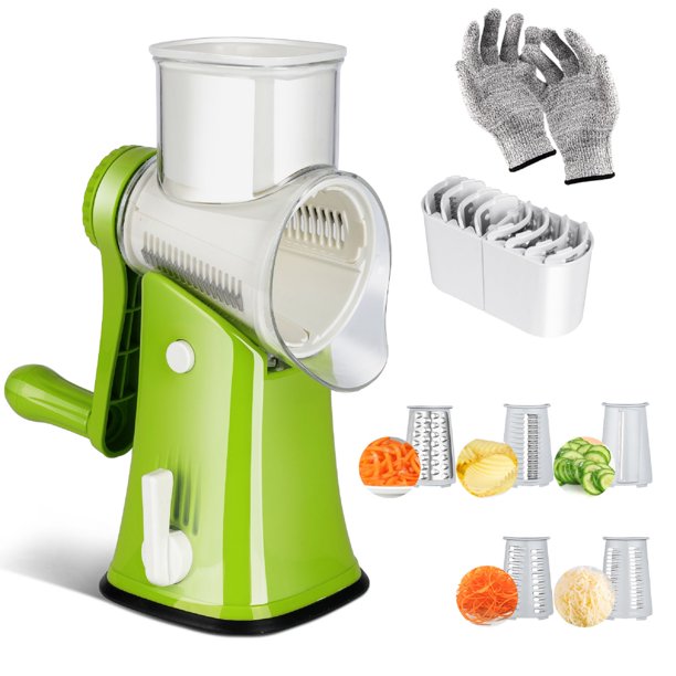 Mastertop Rotary Cheese Grater Mandoline Vegetable Slicer