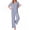 Light Gray Blue, variant on MINTREUS Women's Pajama Set Short Sleeve Sleepwear Set Soft Two Piece Matching Set with Pockets