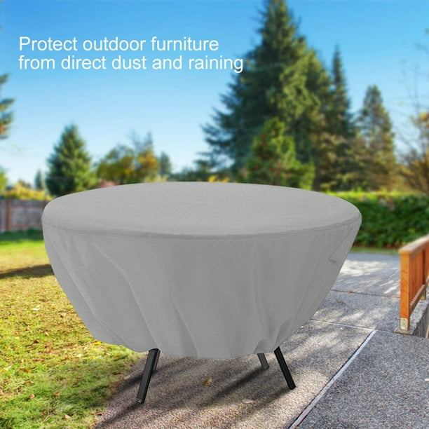 Ccdes Garden Table Cover, Round Table Dust Cover Outdoor Waterproof