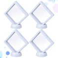 thumbnail image 3 of Milisten 8pcs Simple Jewelry Display Box Creative Jewelry Display Rack Jewelry Showing Case for Shop Mall - White (4pcs Display Case + 4pcs Round Base), 3 of 5