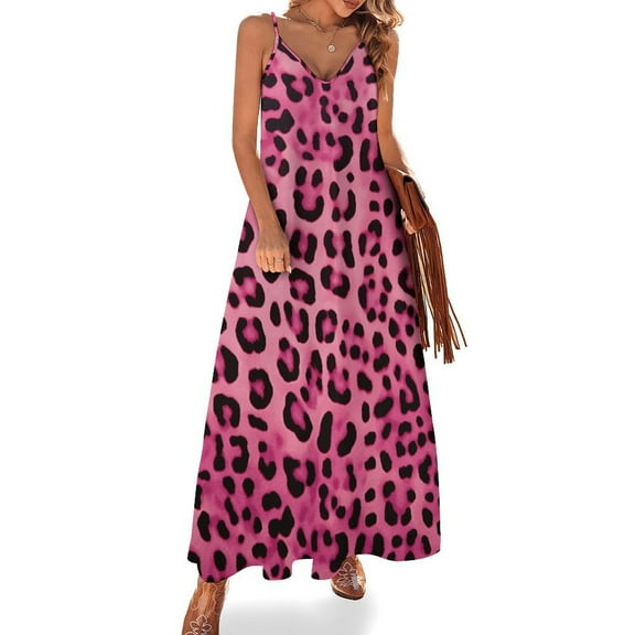 Leopard Print Pattern Fine Art Sleeveless Dress Summer Dress Woman 2025