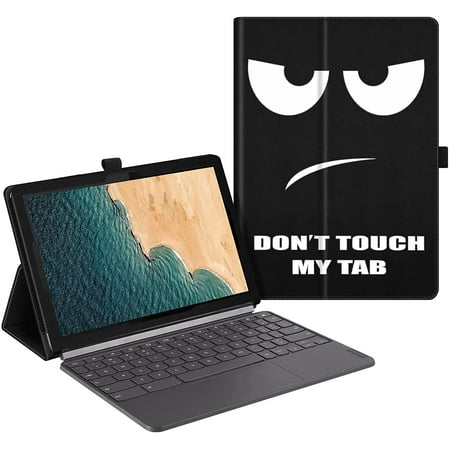 Folio Case for 10.1" Lenovo Chromebook Duet 2 in 1 Tablet CT-X636, PU Leather Stand Smart Cover with Auto Sleep/Wake