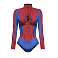 thumbnail image 1 of Mujer Spiderman esqueleto hueso marco leotardo body Halloween fiesta vestido elegante disfraz Cosplay, 1 of 4