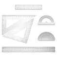 thumbnail image 3 of HOMEMAXS 2 Sets of Math Geometry Tool Set Math Ruler Measuring Ruler Triangle Ruler Geometry Protractor Tool, 3 of 8