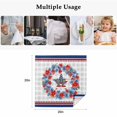 thumbnail image 5 of Patriotic American Flag Cloth Napkins, Blue Red Flowers Wreath Gray Plaid Washable and Reusable Dinner Napkins Set of 4, Table Napkin for Kitchen Party Birthday Wedding Hotel Housewarming 20"x20", 5 of 9