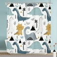 thumbnail image 1 of SPXUBZ Cartoon Dinosaur Shower Curtain Boys Cute Kids Funny Animal Graffiti Dino Multi Color Children Fabric Waterproof Home Bed Bathtub Decor 72x72 inches, 1 of 7