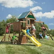 Swing-N-Slide Altamont Wooden Backyard Swing Set with Slide, Swings and Climbing Wall