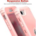 thumbnail image 4 of ULAK iPhone SE 2022 2020 Case With Screen Protector, Heavy Duty 3 Layer Shockproof Protective Phone Case for Apple iPhone SE 3rd 2nd Generation for Girls Women, Rose Gold, 4 of 9
