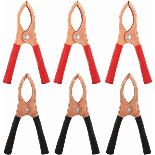 2 pinzas de cocodrilo de 30 A, cable puente de 1 m para cargador de batería de coche, 12 V y 24 V