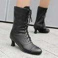 thumbnail image 6 of Bnwani Boots for Women New Winter Fashion Toe Zipper High-Heel High Ankle Versatile Casual Boot Black Size 5.5, 6 of 6