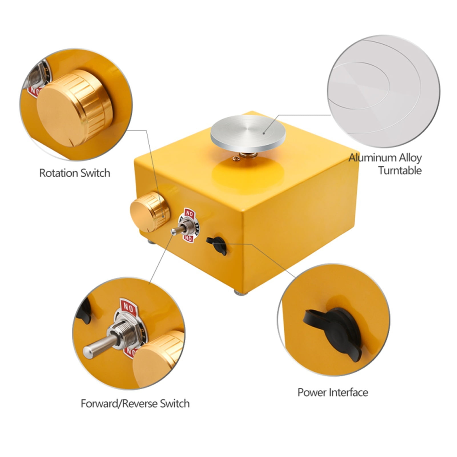 Mini Turntable Gold Ceramic Wheel Electric Ceramic Turbine Clay Tools Do - You Use Trays For Ceramic Working Drops ,Wide Ranging Usage