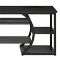 thumbnail image 7 of ModFusion 63" Black TV Stand with LED Light Strip & Power Outlets, Modern Entertainment Cabinet with Metal Frame & Storage Shelves, Fits TVs Up to 70", 7 of 7