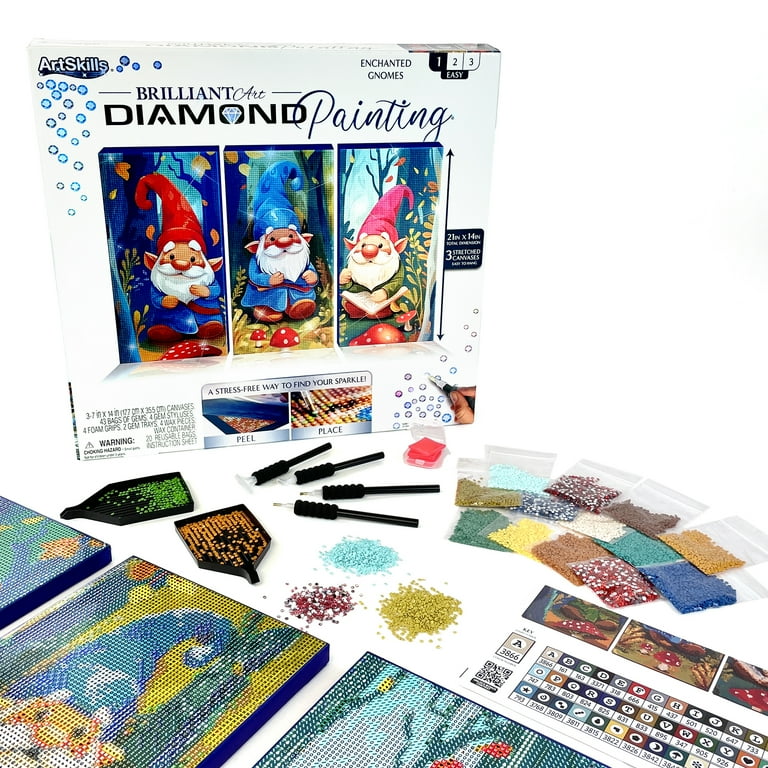 ArtSkills Diamond Art Painting Kit for Adults, Enchanted Gnomes