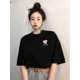 thumbnail image 4 of Camisetas geométricas para mujer, estilo japonés, cómodas, de verano, frescas y dulces, estilo kawaii, para uso diario, con vitalidad, tiernas y chic., 4 of 6
