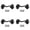 Black*4, variant on Stainless Steel Black Wind Hook Black Stainless Steel Wind Hook (3 Inches), Lock Cabin Hooks Heavy Duty Screen Door and Black 4" Black Sliding Door Lock with Screws for Window Cabin Hooks