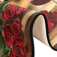 thumbnail image 6 of SKYSONIC 2'X6' Valentine Rose Wine Runner Rug with Rubber Backing, Romantic Dinner Non Slip Entryway Rug Runner Washable Soft Area Rug Carpet for Hallway Bedroom Kitchen Decor, 6 of 6