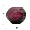 thumbnail image 6 of Bergamo Art 4" Wide Decorative Handmade Purple Abstract Bud Glass Vase Set of 2, 6 of 7