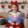 thumbnail image 4 of Garronmavis Pink Axolotl Long Sleeve Sweatshirt Soft Pullover Crewneck Long Sleeve Shirts Stylish Fall Winter Clothes Washable Toddler Girl Sweatshirt Clothes Outfit for Girls Aged 1-2, 4 of 7