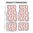 thumbnail image 2 of Salouo Floral Strawberr for Car Floor Mat Set of 4–Car Carpet Mats - Car Mats with Anti-Slip Backing & Driver Heel Pad Universal Fit for Cars, Trucks, SUVs, and Vans, 2 of 6