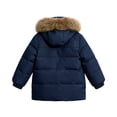 thumbnail image 6 of Auroural Boys Girls Coats and Jackets Children's Winter Solid Color Long Sleeves Hooded Zipper Quilted Coat Keep Warm Coat Kids 5-12 Year, 6 of 7