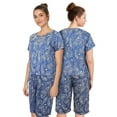 thumbnail image 5 of Hitime Silk Womens Pajamas Set Button Down Summer Sleepwear Short Sleeve Breathable Nightwear Loungewear Set, 5 of 7