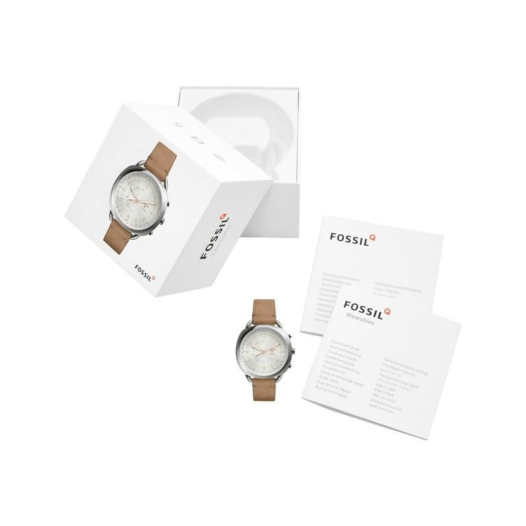 Fossil Women s Q Accomplice Quartz Stainless Steel and Leather Smart Watch Color Brown Model FTW1200