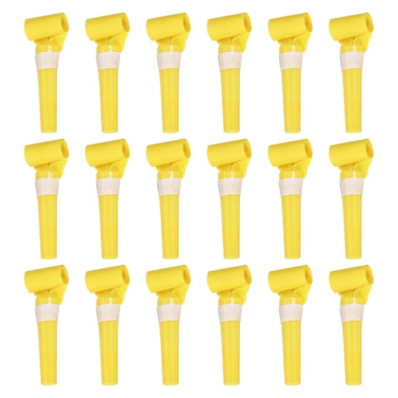 Uxcell 20 Pcs Colorful Noise Makers Plastic Party Blowers Party Favors for Birthday Parties Holiday Christmas New Years Gift Favors, Yellow