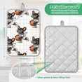 thumbnail image 3 of Pot Holders Set of 2 Heat Resistant 338℉ Kitchen Oven Gloves Potholder Cooking Baking Microwave Mitts French Bulldog with Basketball, 3 of 7