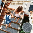 thumbnail image 5 of Washable non-slip Stair Treads Protector Rug Self-adhesive Carpet 1/5/10 Pcs Safety Stair Pad Stepping indoor Floor mats76x20CM, 5 of 6