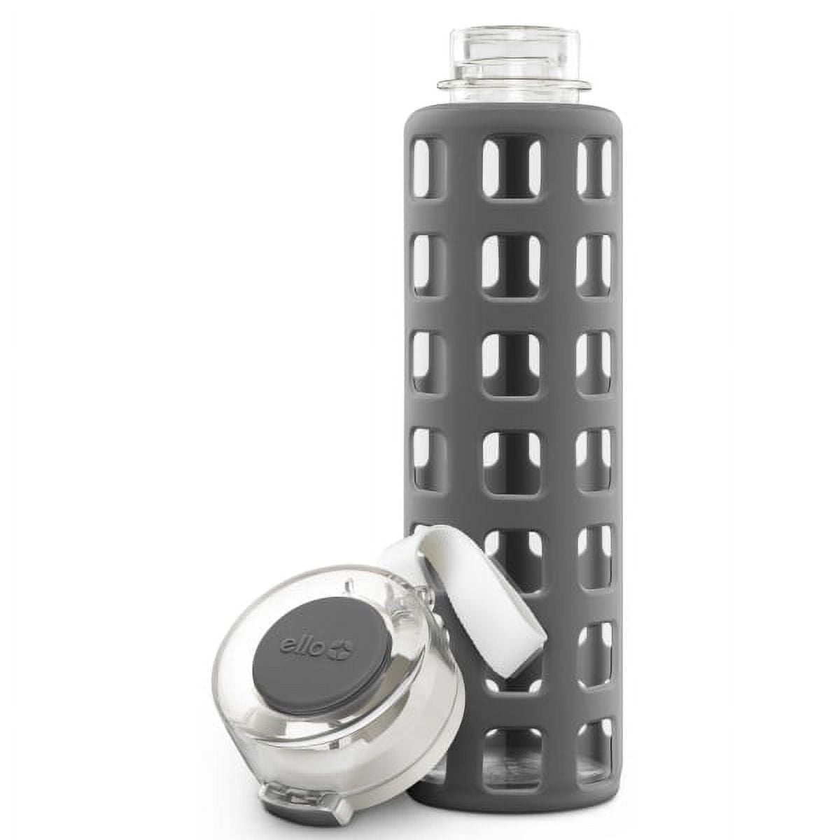 Ello Kella BPA-Free Glass Sipper with Straw 20oz Grey