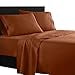 thumbnail image 3 of Clara Clark Â® Supreme 1500 Collection 4pc Bed Sheet Set - Queen Size, Burnt Sienna (Rust, Orange Brown), 3 of 4