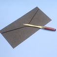 thumbnail image 3 of (Gold)Wood Handle Letter Opener Stainless Steel Opener paper Knife Split File, 3 of 5