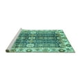 thumbnail image 2 of Ahgly Company Machine Washable Indoor Rectangle Abstract Turquoise Blue Modern Area Rugs, 8' x 10', 2 of 4