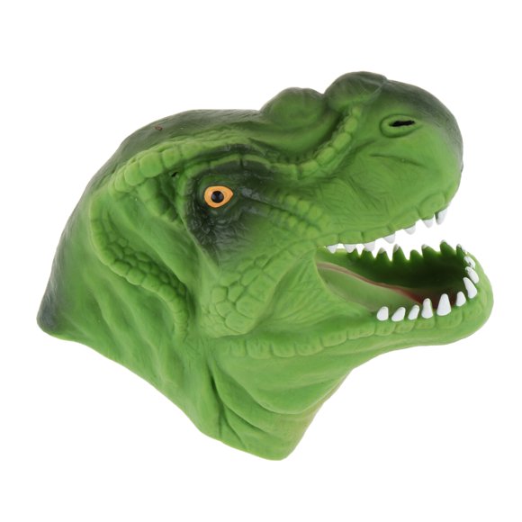 Cabeza de Marioneta de mano Juguetes Guantes Tyrannosaurus Modelo Juguete para niños verde perfecl