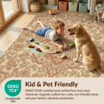 thumbnail image 4 of Design&I 8'x10' Washable Area Rug Orange Burnt Retro Curling Vine Terracotta Print Vintage Creamy for Living Room, Family Extra Large Skid-Resistant Low Profile, 4 of 6