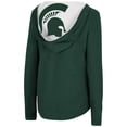 thumbnail image 3 of Women's Colosseum Green Michigan State Spartans Catalina Hoodie Long Sleeve T-Shirt, 3 of 3