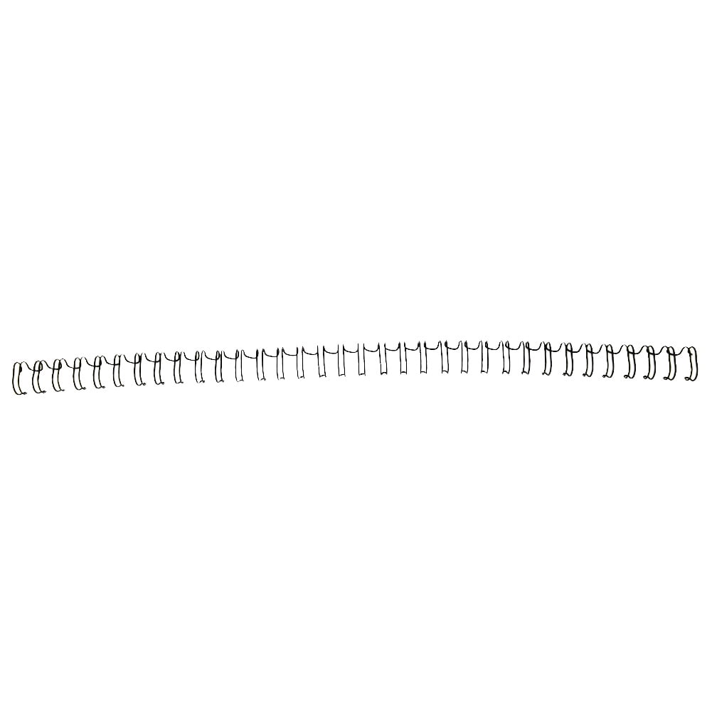 BIMZUC 100PCS 9.5mm / 0.37 inches Black A4 Size 34 Teeth 3:1 Double Loop Wires Binding Wire Calendar Binding Iron Spines