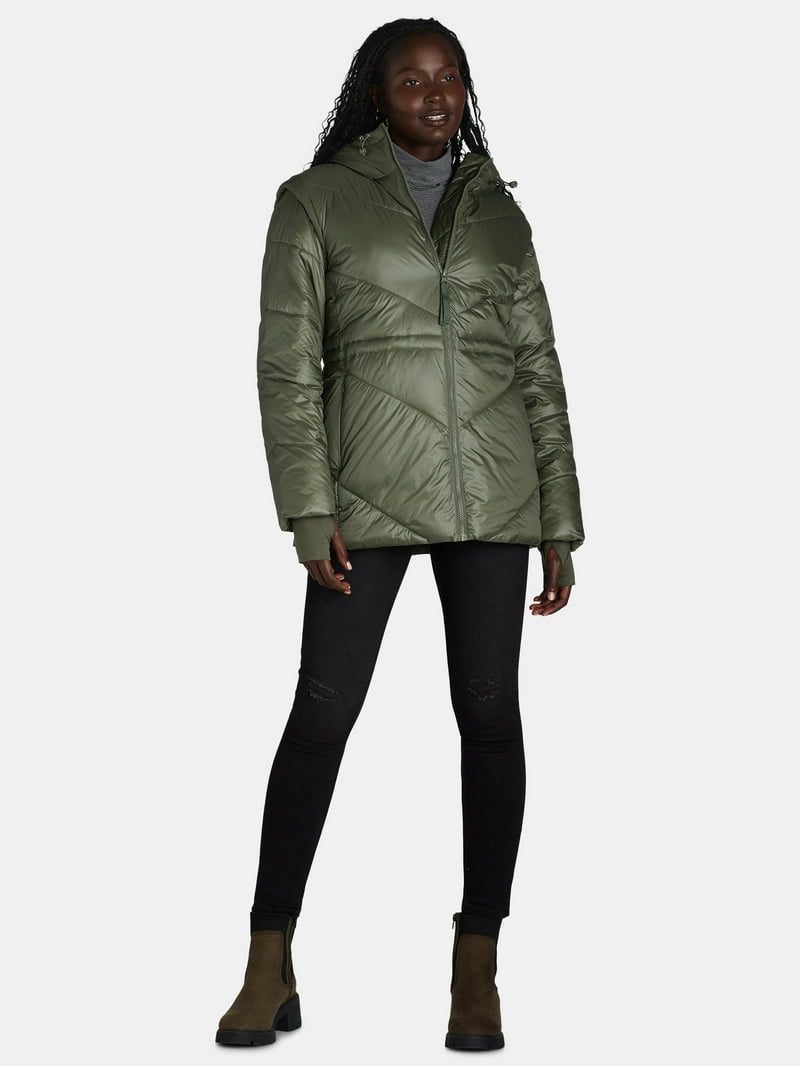 Ozark Trail Convertible Puffer Jacket - Water-Resistant - Walmart.com