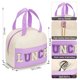 thumbnail image 2 of Bolsa de almuerzo para mujer, bolsa de almuerzo aislada, bolsa de almuerzo pequeña de cuero para oficina, bolsa de almuerzo para trabajo con letras de chenilla, bolsa térmica a prueba de fugas, bolsa, 2 of 6