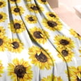 thumbnail image 3 of White Yellow Sunflower Pattern Blanket,Comfortable Soft Flannel Throw Blanket,All Season,Warm Lightweight Blankets for Sofa Bed Couch Living Room Chair,40"x50", 3 of 4