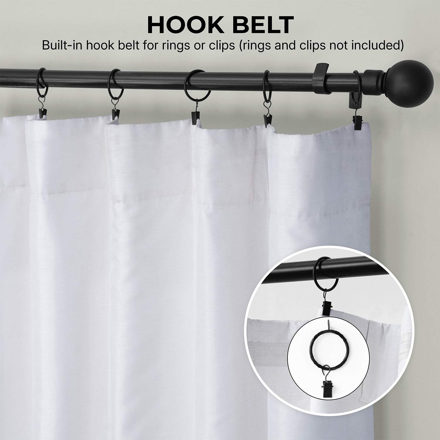 Half Price Drapes Ice Vintage Dupioni Silk Blackout Curtains for Bedroom(1 Panel), 50WX 84L