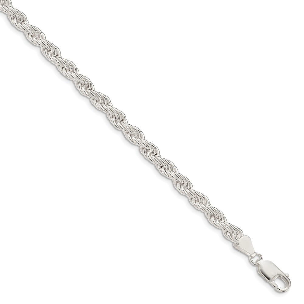 So Scene 925 Sterling Silver Rope Chain Necklace Lobster Clasp 