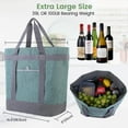 thumbnail image 3 of Bolsa Térmica CIVJET Aislada 39L para Compras y Viajes Verde, 3 of 9