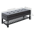 thumbnail image 3 of HOMCOM Banc Ottoman de Rangement 2 en 1 à Dessus Relevable Brun, 3 of 10