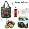 thumbnail image 3 of 5 Pack Foldable Shopping Bag,Neon Halloween Pumpkins Pattern Reusable Grocery Bags with Pockets,Large Reusable Tote Bags with Handles Waterproof & Lightweight, 3 of 6
